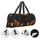 thumbnail image 3 of Fotbe Cool Black Eagle Bolsa Deportiva de Lona Plegable con Estampado, Bolsa de Gimnasio con Bolsillo Seco/Húmedo, Bolsa de Viaje Ultraligera de Gran Capacidad, 3 of 6