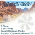 thumbnail image 7 of HQRP 4-Pack 6" Fan Blades 3/32" Round Bore Replacement for Jensen 12V Roof Vents / Range Hoods, 7 of 7