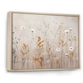 thumbnail image 2 of Designart "Fantasia Of Beige Wildflowers I" Wildflowers Floater Framed Canvas Wall Art, 2 of 5