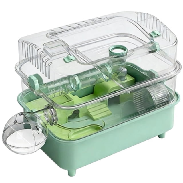Hamster cage double-layer spacious acrylic transparent feeding box house