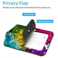 thumbnail image 3 of Square 2Pack PU Leather Flowers Cruise Luggage Tag with Privacy Cover and Stainless Steel Ring - Suitable for Travel Handbags Backpacks Luggage Tags, 3 of 6