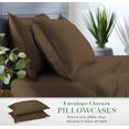 thumbnail image 6 of STYLINEN Pillowcase Queen Size 2pc Set (20"x30") - 100% Organic Eucalyptus Lyocell Tencel, Silky Soft & Smooth, Envelope Closure (2 Queen Pillowcase Set, Brown), 6 of 6