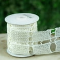 thumbnail image 6 of Efavormart Shimmery Glamour Clear Sequined Crocheted Heavy Lace Ribbon Trim 3.9" x 5yards - White, 6 of 6