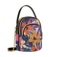thumbnail image 7 of FORMRS Crossbody Bag for Women Quilted Travel Shoulder Cell Phone Purse with Chain Strap Handbag, Colorful Painted Flowers Pattern, 7 of 7