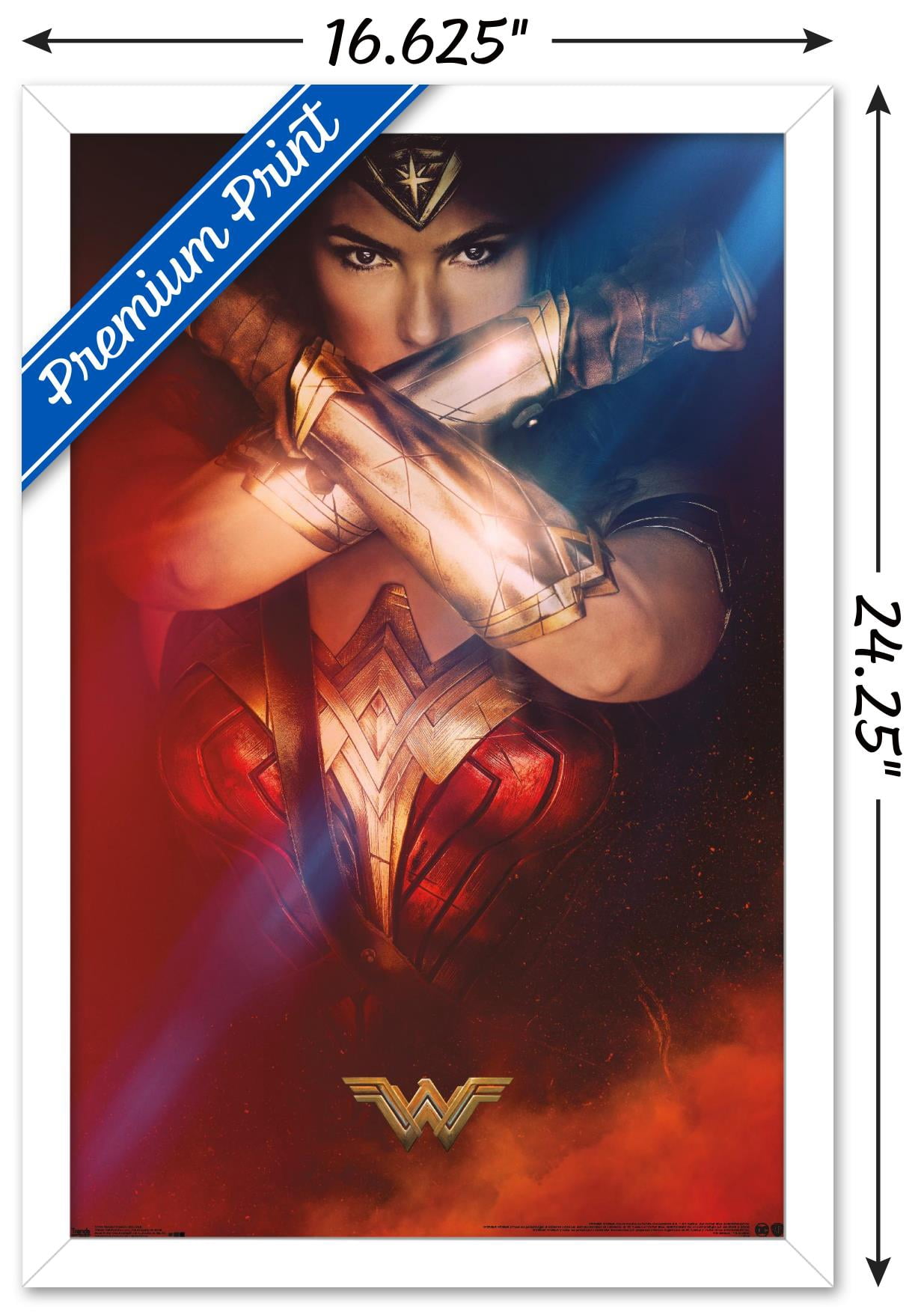 DC Comics Movie - Wonder Woman - Bracelets One Sheet Wall Poster, 14.725" x 22.375", Framed
