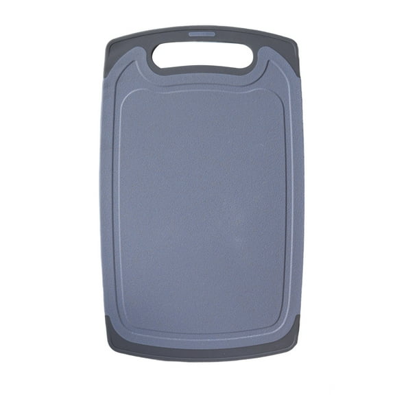 Blasgw Plastic Cutting Boards For Kitchen Dishwasher Safe Double-sided Design Extra Large Cutting Board For Meat Easy Grip Handle Non-Slip With Grinding Area Gray