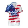 thumbnail image 4 of Women Hawaiian Shirt Soft Cool Summer Hawaii Beach Shirts Floral Tropical Print V Neck T-Shirt Short Sleeve Button Up Blouse Tops, 4 of 4