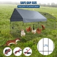 thumbnail image 4 of Yeshouse Gallinero metálico grande, corral para aves con acceso peatonal y cubierta impermeable y anti-UV, jaula resistente para animales de exterior, caseta segura para gallinas, patos y conejos, 4 of 8