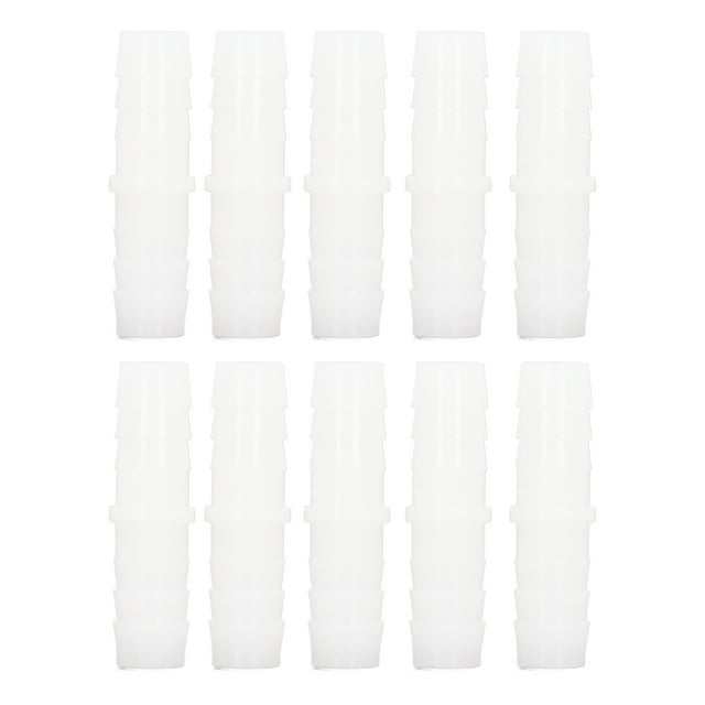 10Pcs Plastic Hose Barb Fitting Straight Equal Barbed Splicer Mender Joint Union Adapter 14-14mm