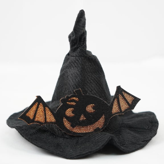 Adjustable Halloween Dog Witch Hat, Lightweight Breathable Pet Headdress, Cosplay Prop for Cats and Small Medium Dogs(6.5Inch,C)