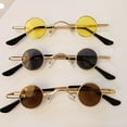 thumbnail image 4 of fastboy Mini Lunettes de Soleil Protecteur d'Il Rétro Lunettes de Mode Multicolores Petit Cadeau Chic Design Attrayant Fournitures pour Enfants Or/violet, 4 of 9