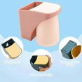thumbnail image 4 of Wall Mounted Toothbrush Holder For Bathrooms With Magnetic Cup, Toothbrush Holder Wall Without Drilling, Pack Of 2 Electric Toothbrush Holder For Fami, 4 of 5