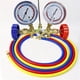 thumbnail image 3 of Manómetro de Aire Acondicionado con Manguera y Gancho, Manómetro de Diagnóstico de 3 Vías para Freón (R12, R22, R404A y R134a)., 3 of 5