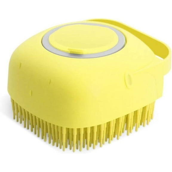 Silicone Dog Shampoo Brush (Yellow)