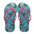 thumbnail image 1 of Sandalia Noshus Talla 25 Flores con Hojas Azul, 1 of 4