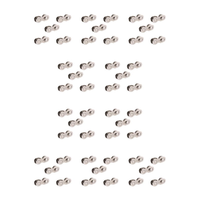 Wosthever Conector de cadena de bicicletas, cadenas de bicicleta de montaña de acero al carbono, junta de enlace, reparación portátil para 8 velocidades 10piezas