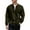 Green, variant on Men's Corduroy Blend Longline Casual Jacket Winter Warm Stand Collar Coat Button Closure Outdoor Daily Wear