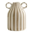 thumbnail image 2 of jifeng Decorative Flower Vase Ceramic Vase with Handle for Farmhouse Party Tabletop brown, 2 of 9