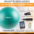 thumbnail image 4 of SmarterLife PRO MAX Series Exercise Yoga Ball Workout Equipment Pregnancy Medicine Balls, 75cm Turquoise, 4 of 7