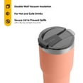 thumbnail image 4 of RTIC 20 oz Stainless Steel Insulated Tumbler, Splash-Proof Lid, Salmon, 4 of 6