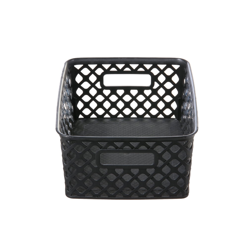 (6 pack) Mainstays Freestanding Diamond Weave Plastic Decorative Baskets, Nested, Set of 1