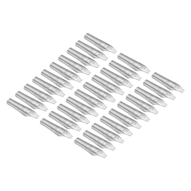 Unique Bargains Pointe de Stylo Plume Largeur 2.5mm Remplacement Acier Inoxydable 304 pour Dessin Écriture 30 Pcs