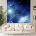 thumbnail image 3 of Idea4wall 3pcs Azure Nebula Galaxy Stick Wallpaper Removable Wall Murals Large Wall Stickers for Home Decoration, 132"x72", 3 of 5