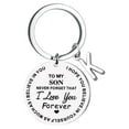 thumbnail image 1 of Llaveros para mujer, llavero de billetera, llavero de auto, llavero DIY para mi hijo, llavero de acero inoxidable con apellido de 26 letras, 2,5 cm, decoraciones de moda, 1 of 4