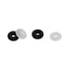 thumbnail image 3 of 100 piezas de tapones de Caucho de silicona para pulseras de cadenas negras y transparentes Sunnimix, 3 of 8