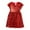 Red, variant on Kiijoy Toddler Girls Glitter Sequin Dress Solid Color Short Sleeve Party Princess Dress