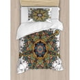 thumbnail image 3 of Mandala Duvet Cover Set King Size, Oriental Mandala Pattern with Several Exquisite Colors Cultural Tribal Bohemian, Decorative 3 Piece Bedding Set with 2 Pillow Shams, Multicolor, by Ambesonne, 3 of 3
