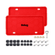 thumbnail image 2 of 2 pzs Porta Placas Universal Acesorios Para Autos De Silicon Belug Rojo, 2 of 5