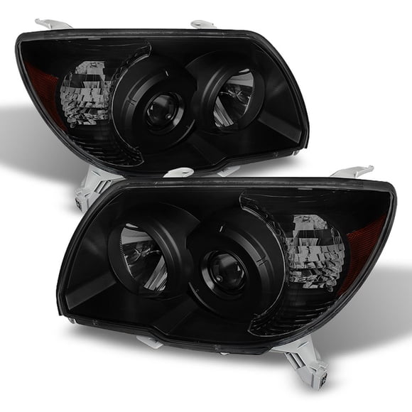 ACANII - For Blk Smoke 2006-2009 Toyota 4Runner 4-Runner Headlights Replacement Headlamps Driver + Passenger Side
