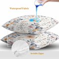 thumbnail image 4 of Watercolor Wildflowers Throw Pillow Covers 20x20 Inch Set of 2, Spring Pastoral Botanical Flowers Waterproof Outdoor Pillow Covers, Decorative Cushion Pillowcases for Couch, Sofa, Bed, Garden, Patio, 4 of 9