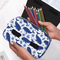 thumbnail image 6 of Sikiie Whale Print Flip Double-layer Pencil Case, All-purpose Stationery Bag for Study and Office, Zipper Design, Unisex, 6 of 7