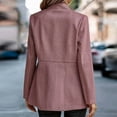 thumbnail image 6 of Meichang Womens Blazers for Work Professional Solid Woolen Coats Notch Collar Open Front Jacket Long Sleeve Suit Work Office Outwear, 6 of 7
