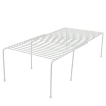 SEWCHICS Cabinet Storage Shelf Stackable Organizer White Iron 1Pack