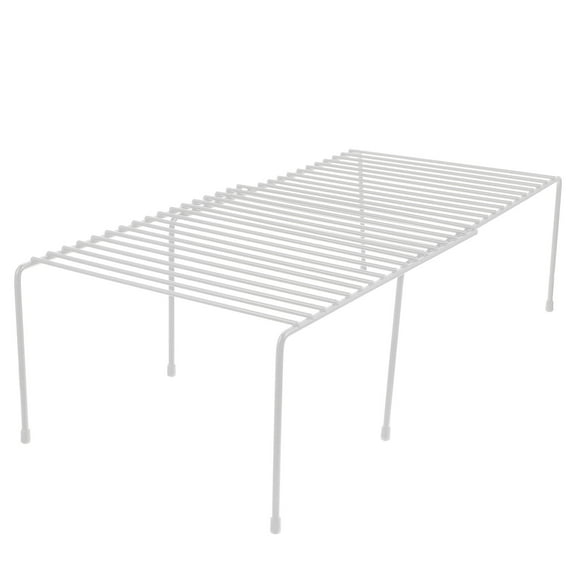 SEWCHICS Home Use Expandable White Kitchen Organizer Shelf for Counter and Cabinet