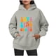 thumbnail image 1 of WILLBEST Sudadera Larga para Mujer Moda Femenina para Otoño E Invierno, Estilo Casual, Tallas Grandes, con Estampado de Letras y Cordón Ajustable XX-Grande, 1 of 6