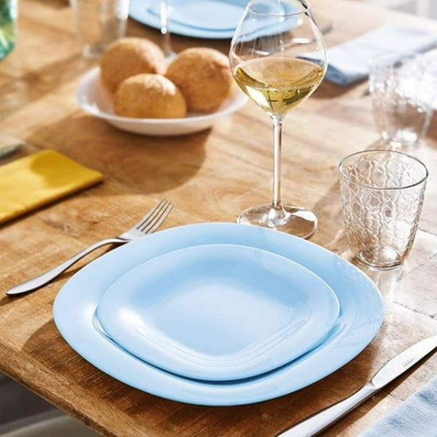 Vajilla De 18 Pzas Moderna De Opal Para 6 Personas Luminarc Carine. Azul. Luminarc Carine Walmart en linea
