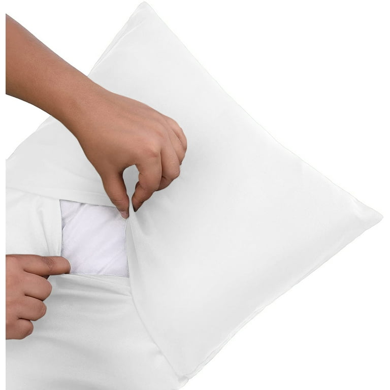 European Square Pillow Shams Set of 2 White 600 Thread Count 100% Natural  Cotton Pack of Two Euro 26 x 26 Pillow Shams Cushion Cover, Cases Super  Soft