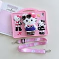 thumbnail image 2 of Cute 3D Hello Kitty Kids Case for iPad (A16) 11th/10th Generation 2025/2022 (11″/10.9″) (Model: A3354, A3355, A3356, A2696, A2757, A2777), Silicone Shockproof Cover, 2 of 9