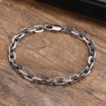 thumbnail image 2 of Pulseras básicas de cadena Belcher de 6,5 MM para hombres, pulsera de eslabones geométricos cuadrados de acero inoxidable a prueba de agua, regalo Fivean unisex, 2 of 2