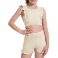 thumbnail image 1 of Conjunto de pantalones cortos deportivos CharmWM para niñas, de 3 a 10 años, 1 of 3