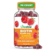 Lifeable Biotin Gummies - 10,000 mcg - 90 Gummies