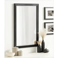 thumbnail image 6 of Kate and Laurel Reyna Modern Rectangle Wall Mirror, 20 x 30, Black, Framed Rectangular Bathroom Vanity Mirror with Ribbed Texture and Beveled Edge, 6 of 7