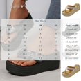 thumbnail image 3 of Samdudou Wedge Sandals Open Toe Thong Flip Flop Glitter Embellished Heel Summer Casual Beach Pool Vacation Ladies Outdoor Style Footwear Daily Wear Lightweight Modern Trendy, 3 of 7