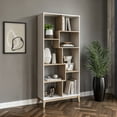 thumbnail image 4 of Camaflexi Geometrix Bookcase & Storage Shelves for Home Office, Light Oak & White Finish, 72”, 4 of 8