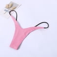 thumbnail image 2 of Timegard Thongs for Women G String Panties Low Rise V-Waist Underwear Solid Color Breathable Briefs, 2 of 4