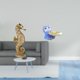 thumbnail image 2 of Escultura de resina de gato dorado, figura decorativa, adorno para oficina, dormitorio, sala de estar, armario, chimenea, decoración moderna del hogar, 2 of 8